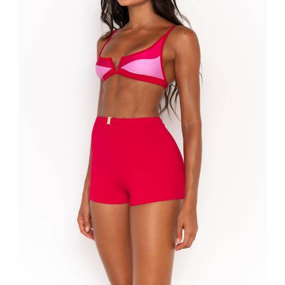 NEW FAE gia short in strawberry rib